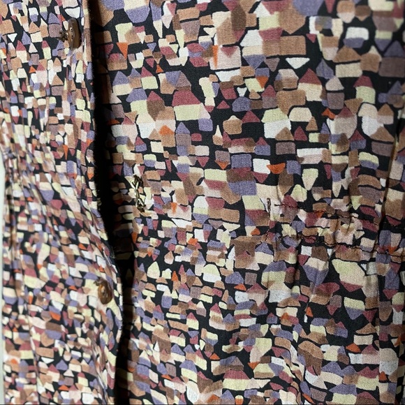 Vintage Confetti print Button front day dress - Picture 10 of 16